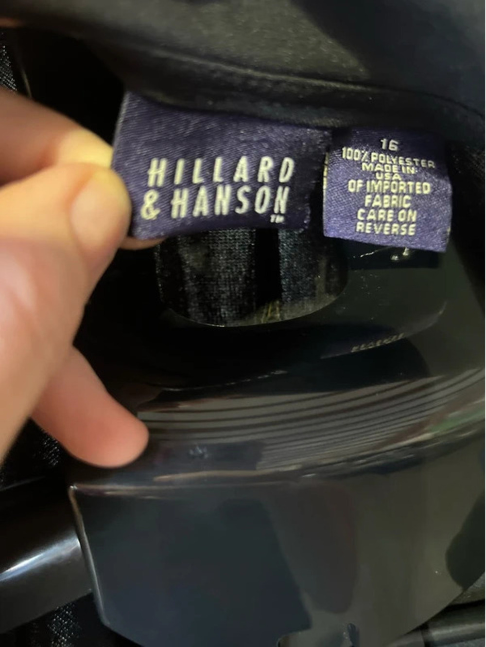 Hillard & Hanson Sz 16 Black Dress - Picture 3 of 3